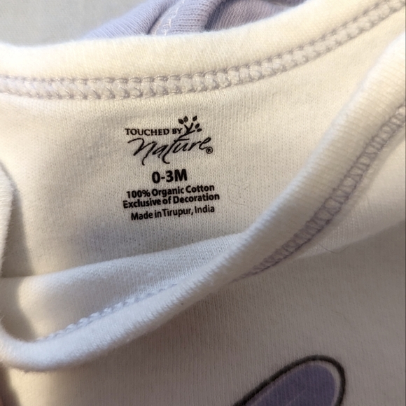 Bundle of 5 Touched by Nature Unisex Baby Organic Cotton Bodysuits - Picture 2 of 2